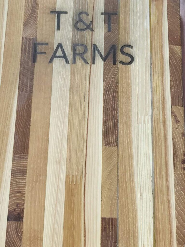 We are all about custom items and personalization. From cutting boards to dining room tables